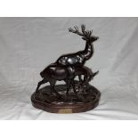 Bronze Stag Figure