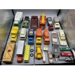 Box of Vintage die-cast cars to include Dinky Bedf