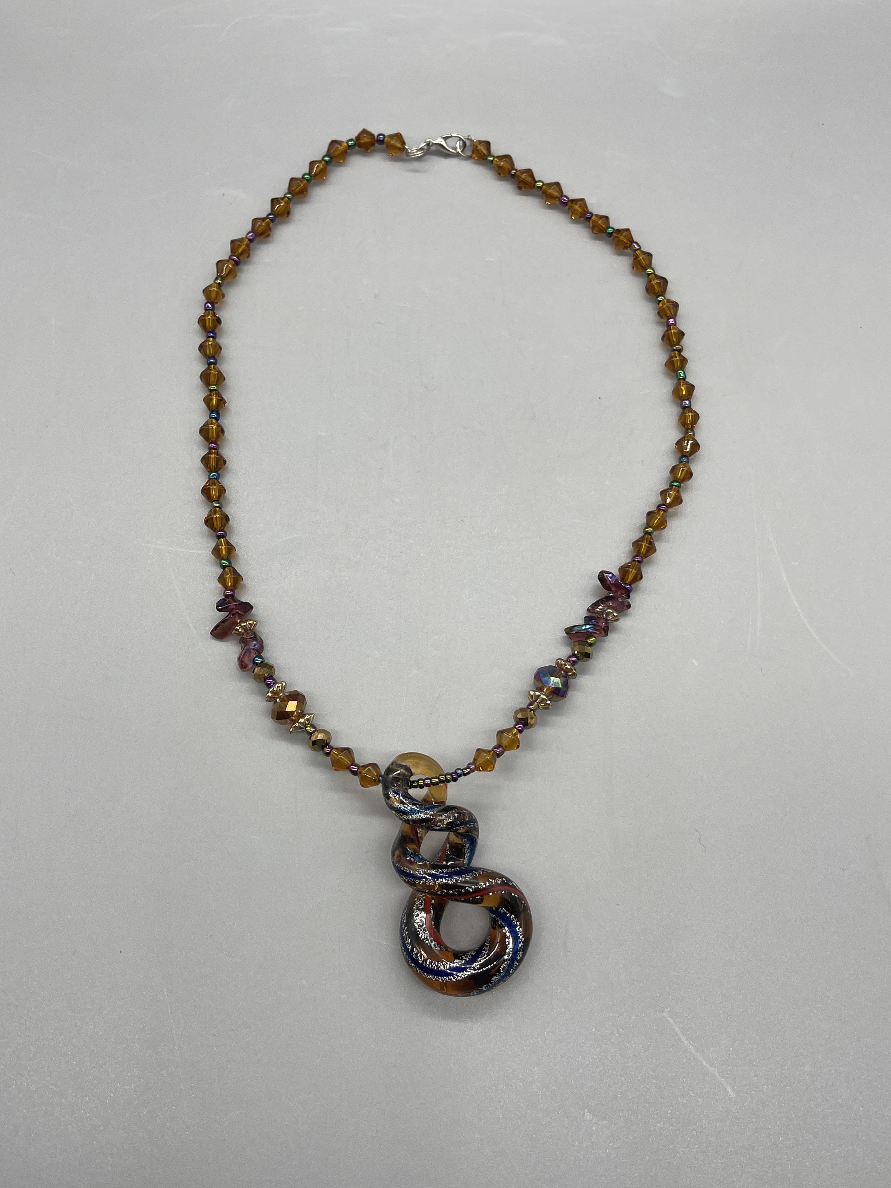 MURANO Unusual blown glass necklace - Image 2 of 6