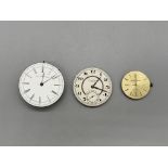 Three Watch movements, Elgin, Benson and Beuche Gi