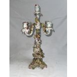 19th Century Ceramic five sconce Candelabra in Mei