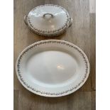 J&G Meakin Hanley England Terrine and Large Plate.