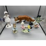 Five Assorted Porcelain Figures Beswick and B&G De