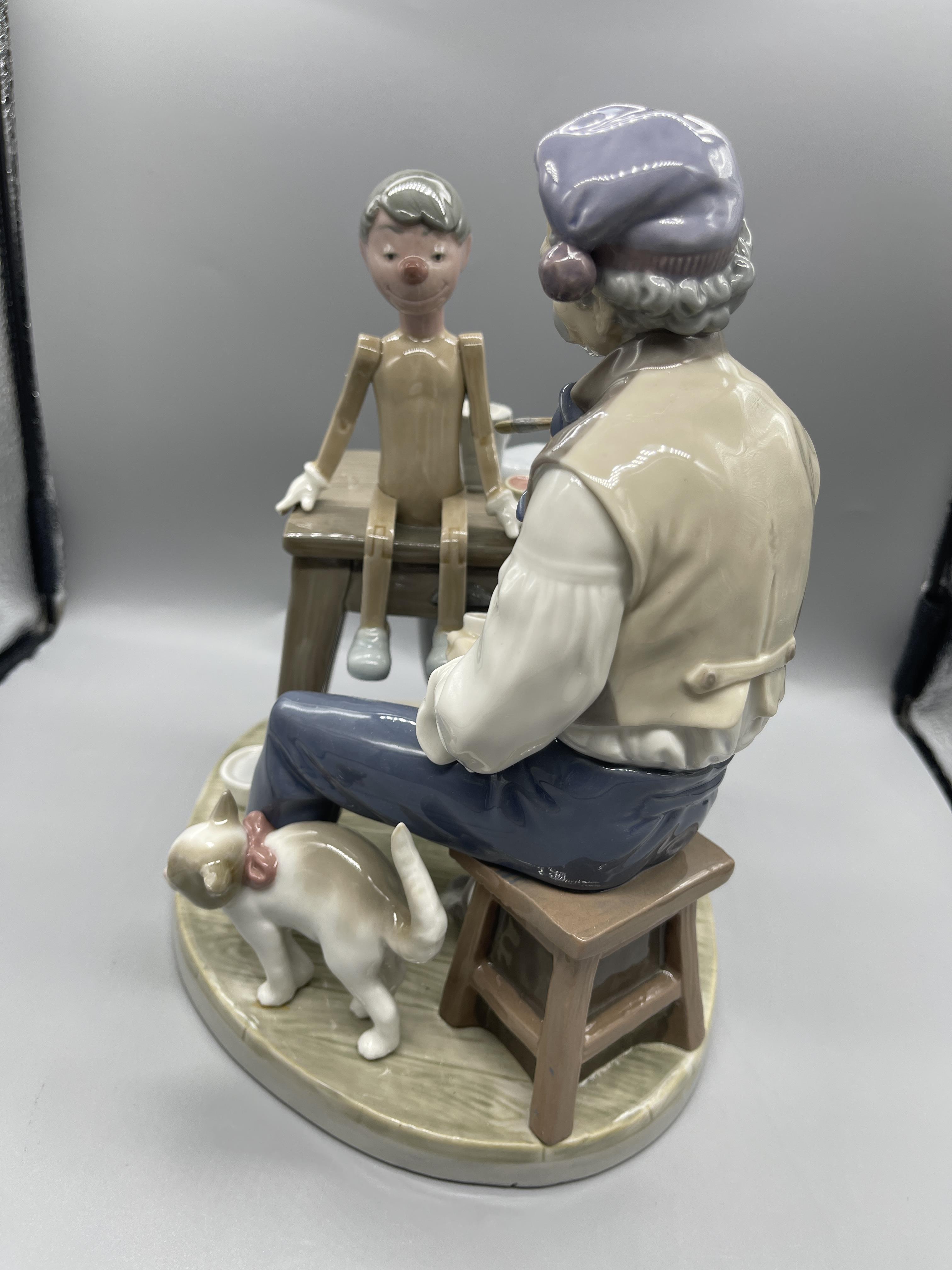 Boxed Large Lladro "Pinocchio and Geppetto" 5396 - Image 3 of 9