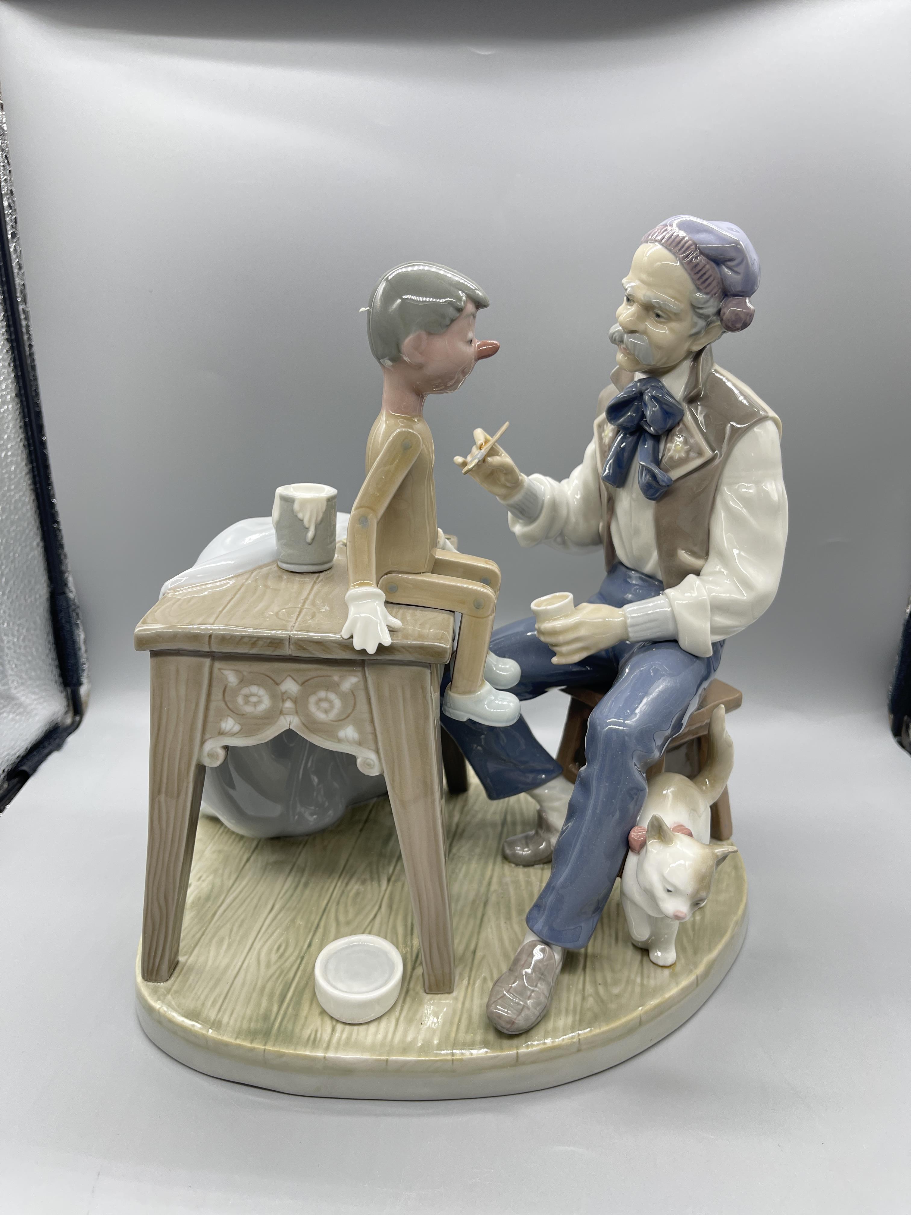 Boxed Large Lladro "Pinocchio and Geppetto" 5396