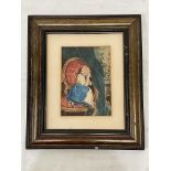 Framed Watercolour of a Girl Sleeping on the Chair
