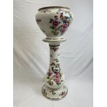 Vintage Floral Designed Jardinière Whieldon Ware P