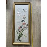 Framed Oriental Silk picture