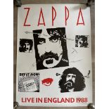 Frank Zappa Original Vintage Poster Excellent Cond