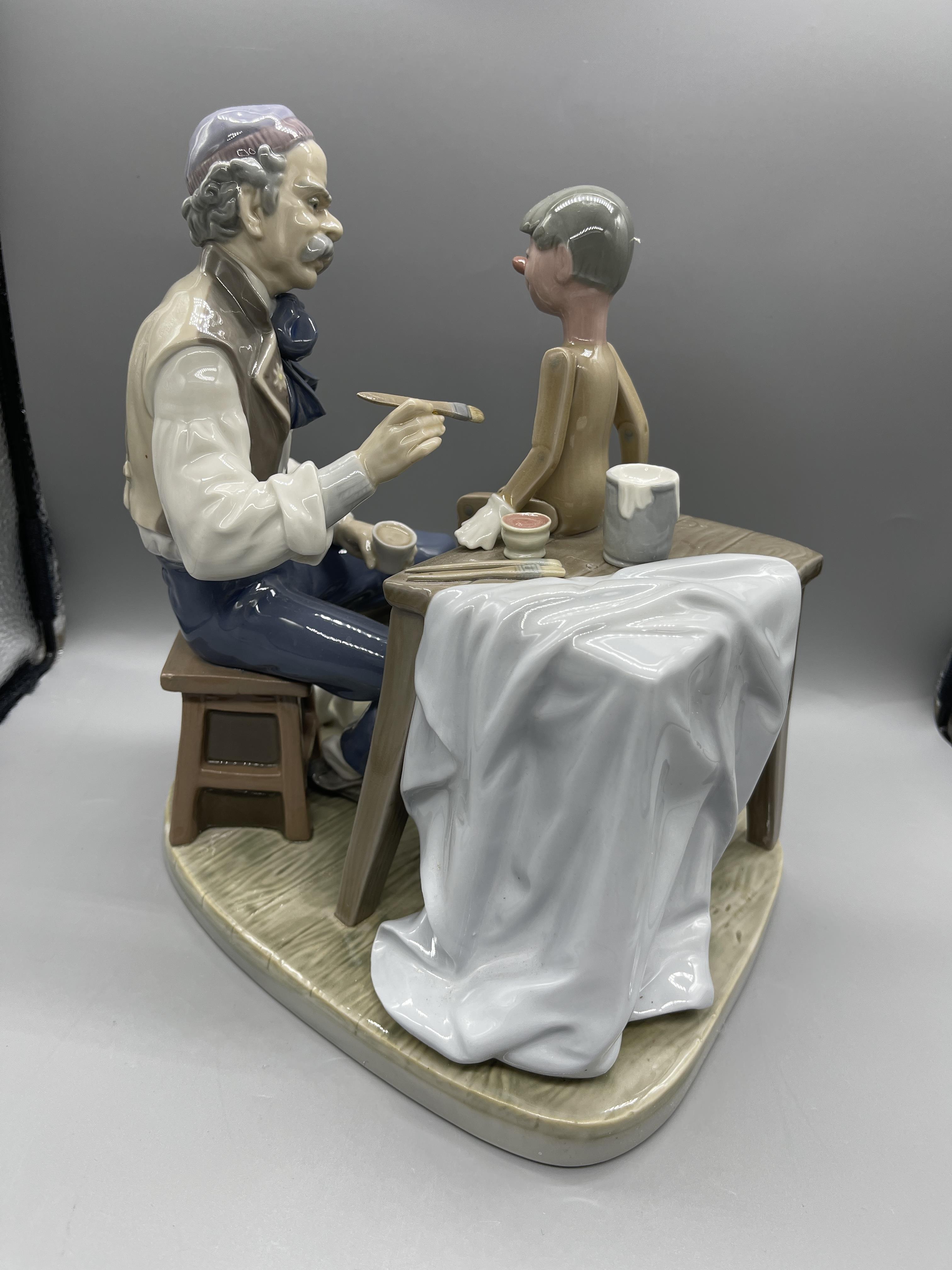 Boxed Large Lladro "Pinocchio and Geppetto" 5396 - Image 5 of 9