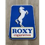 Original Vintage Enamel and Metal "Roxy Cigarettes