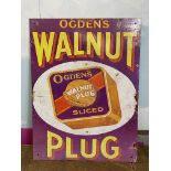 Vintage Enamel Sign - Ogden's Walnut Plug Tobacco