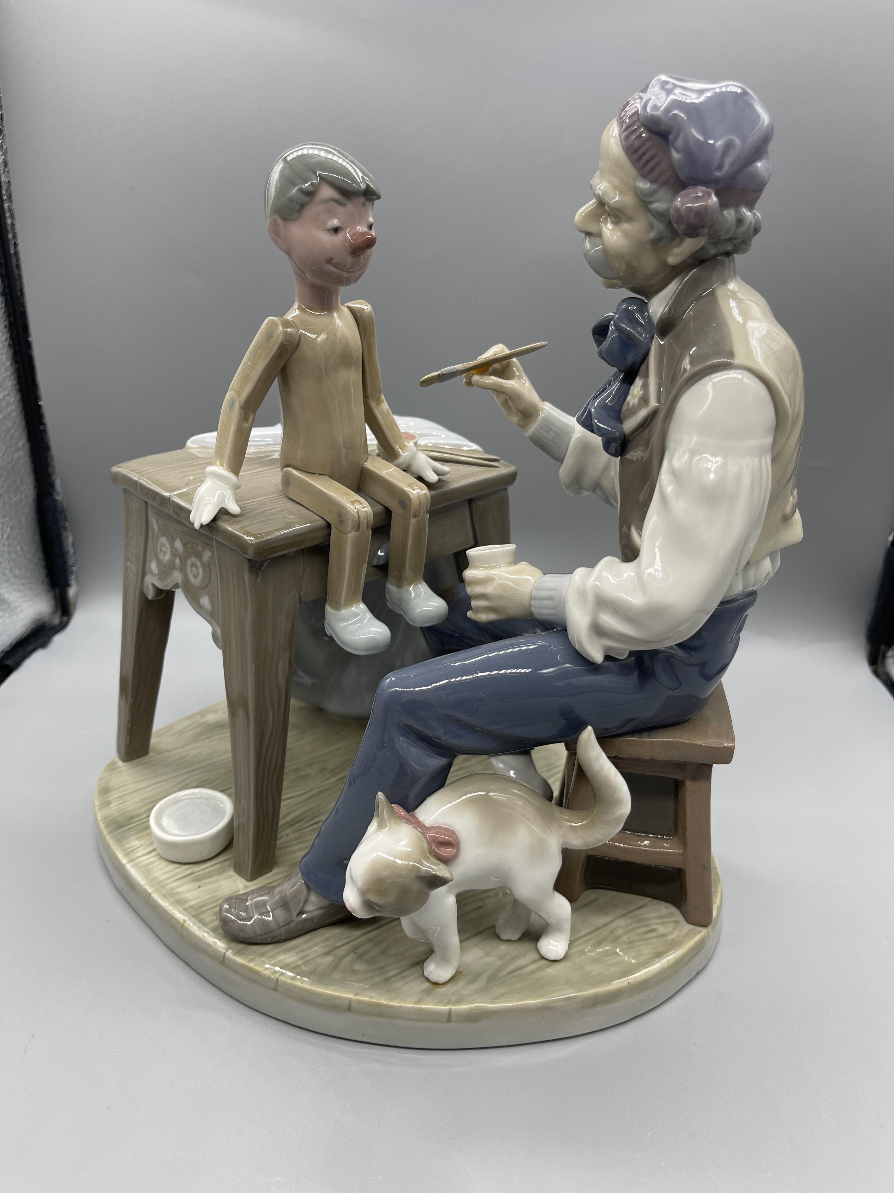 Boxed Large Lladro "Pinocchio and Geppetto" 5396 - Image 2 of 9