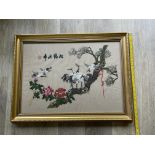 Framed Oriental Silk picture