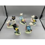 Five Cat Figures by W.Goebel Great Condition, No D