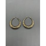 SOLD!!! Large gold looped earrings, 9 carat, 1.64gr