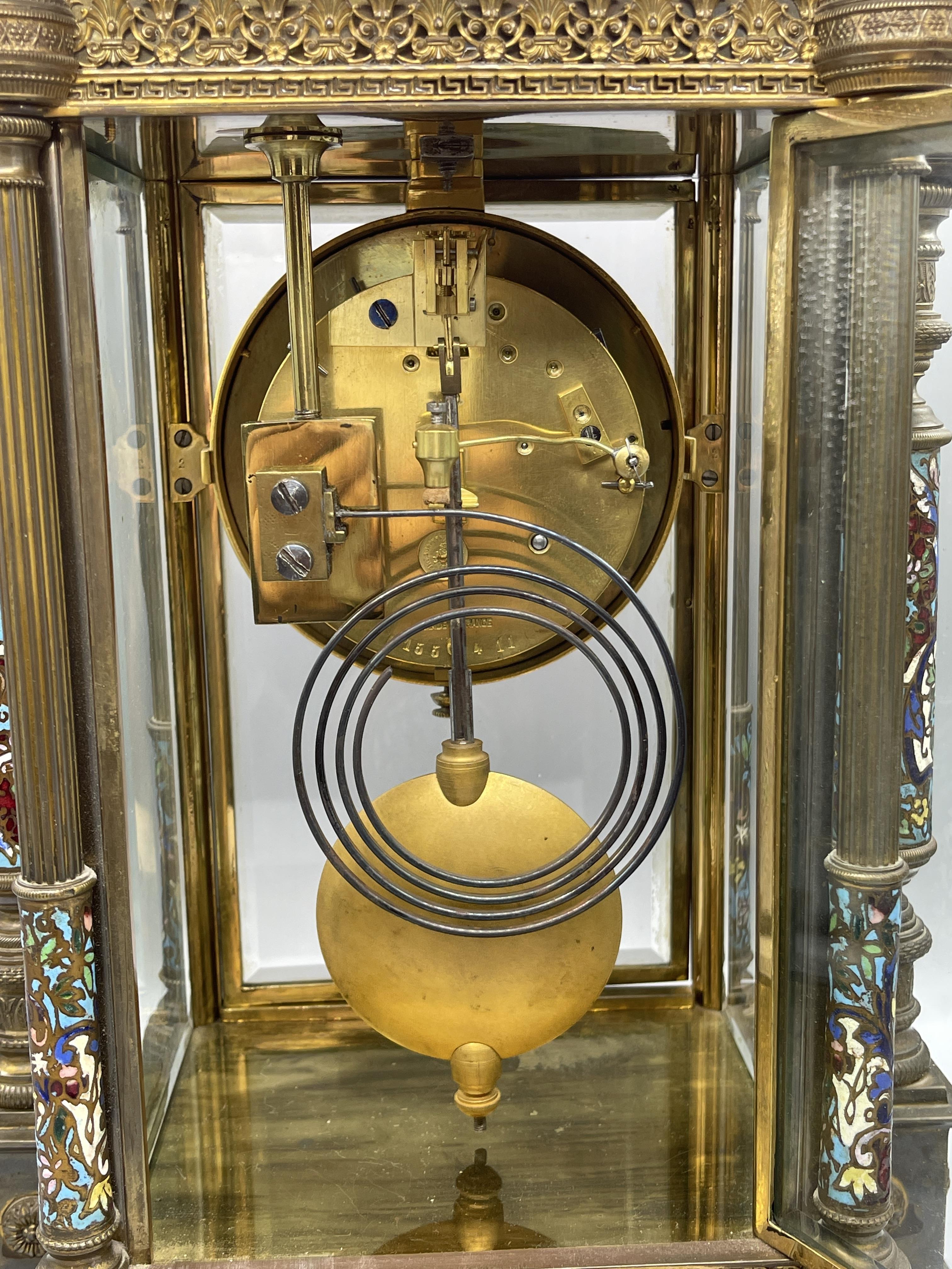 Enamel French Mantle Clock - Image 17 of 23