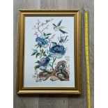 Framed Oriental Silk picture