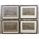 Four framed and glazed horse and hound prints,