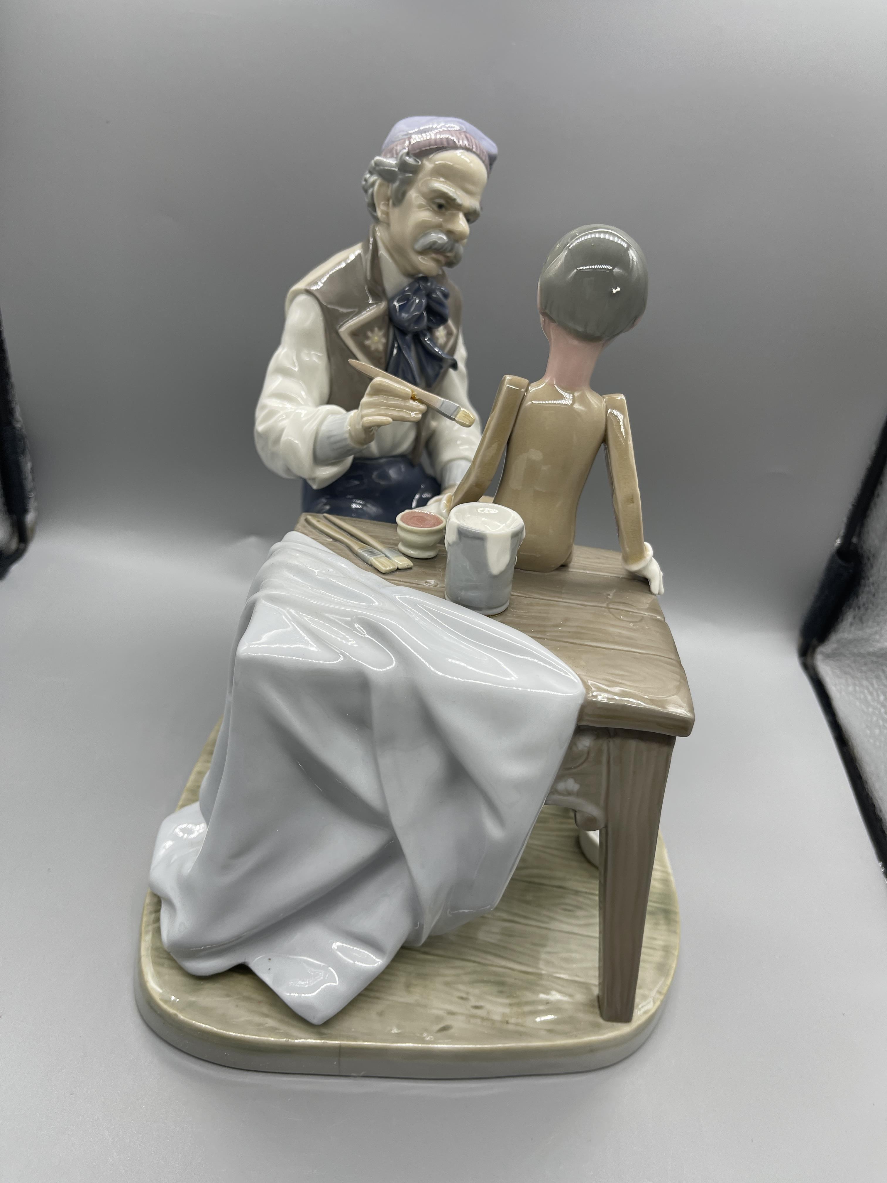 Boxed Large Lladro "Pinocchio and Geppetto" 5396 - Image 6 of 9
