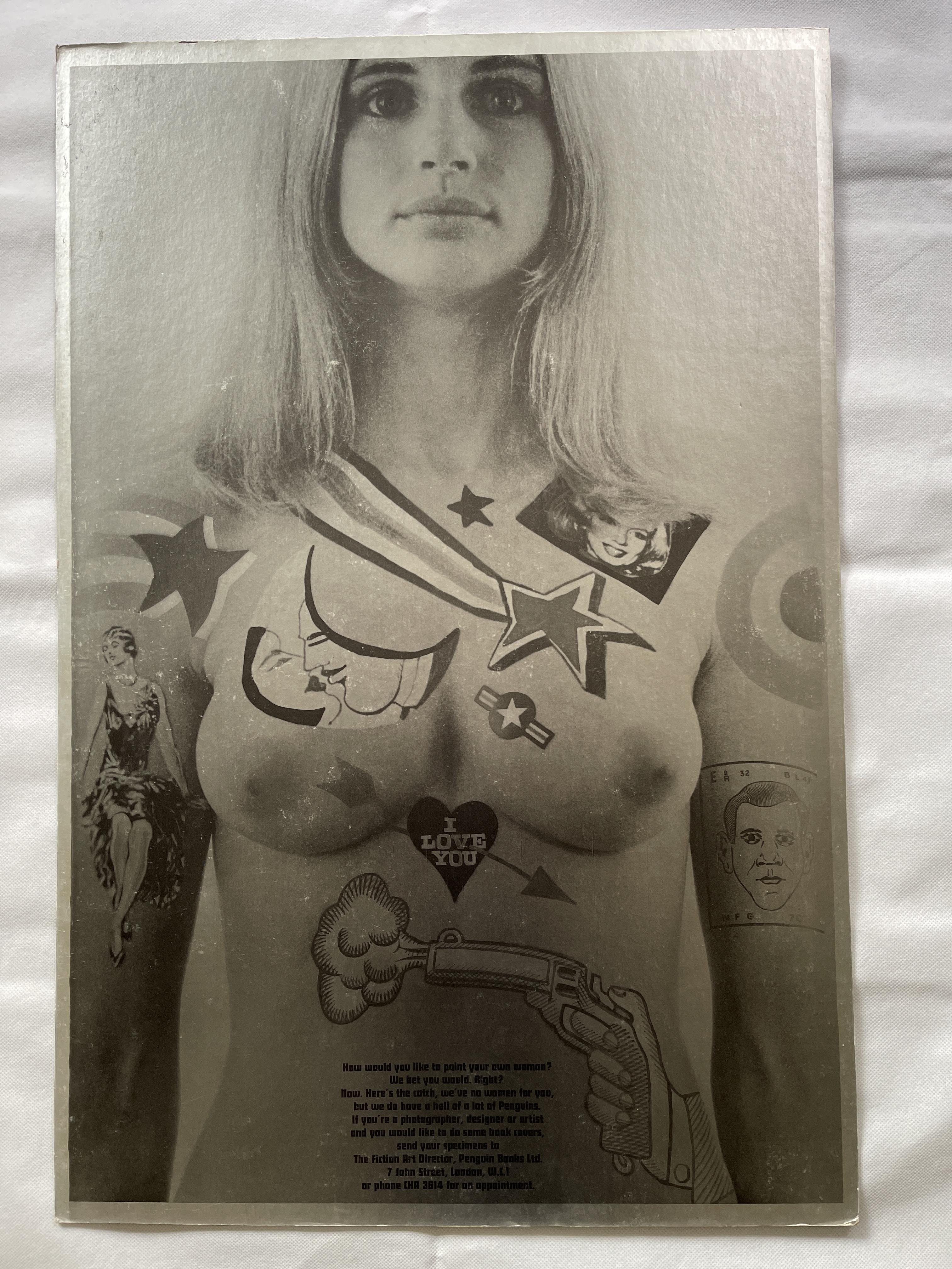 Vintage Penguin silver poster with nude woman, 76c - Image 10 of 10