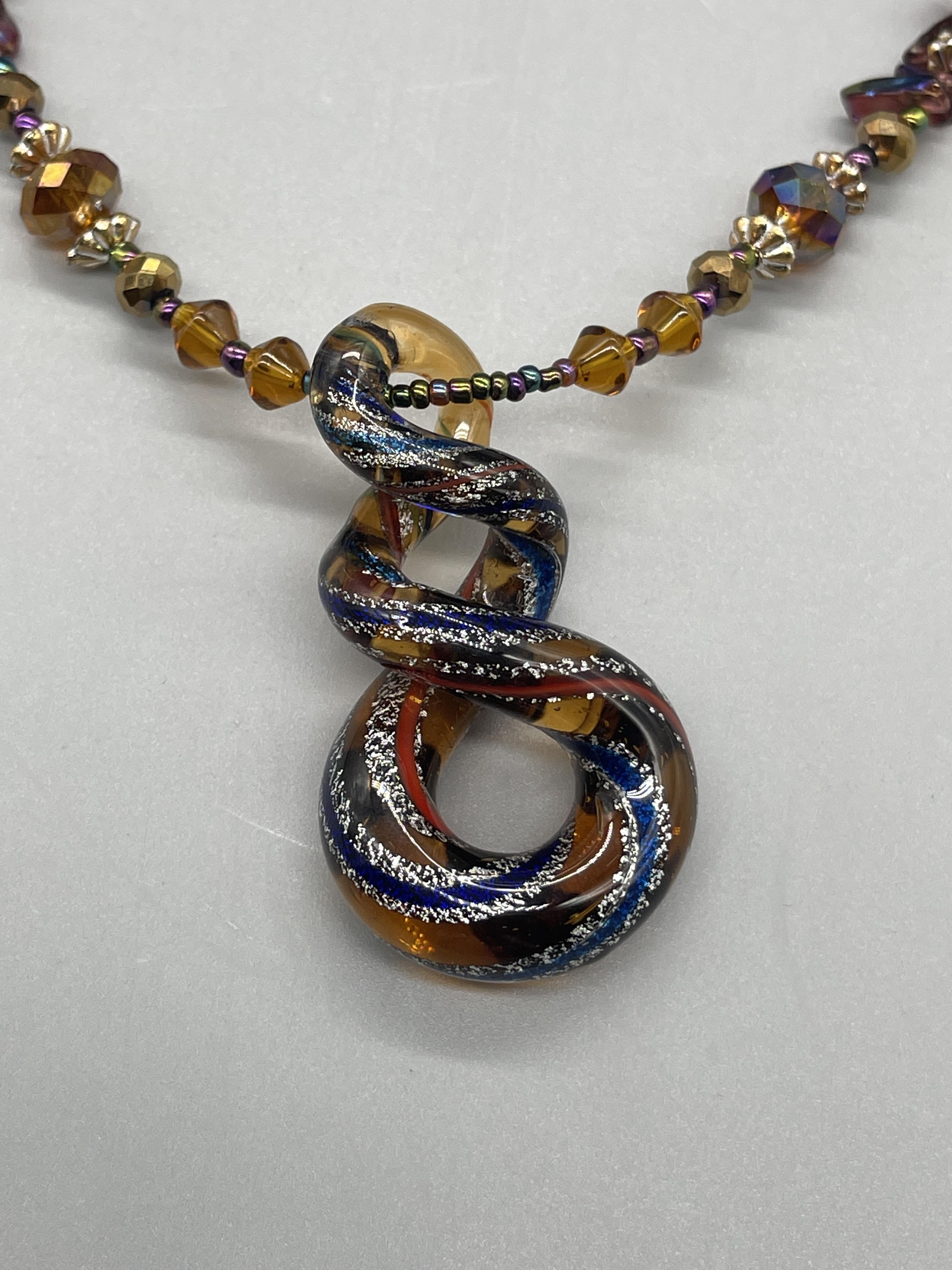 MURANO Unusual blown glass necklace - Image 3 of 6