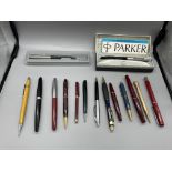 Qty of Fountain Pens, Parker etc.