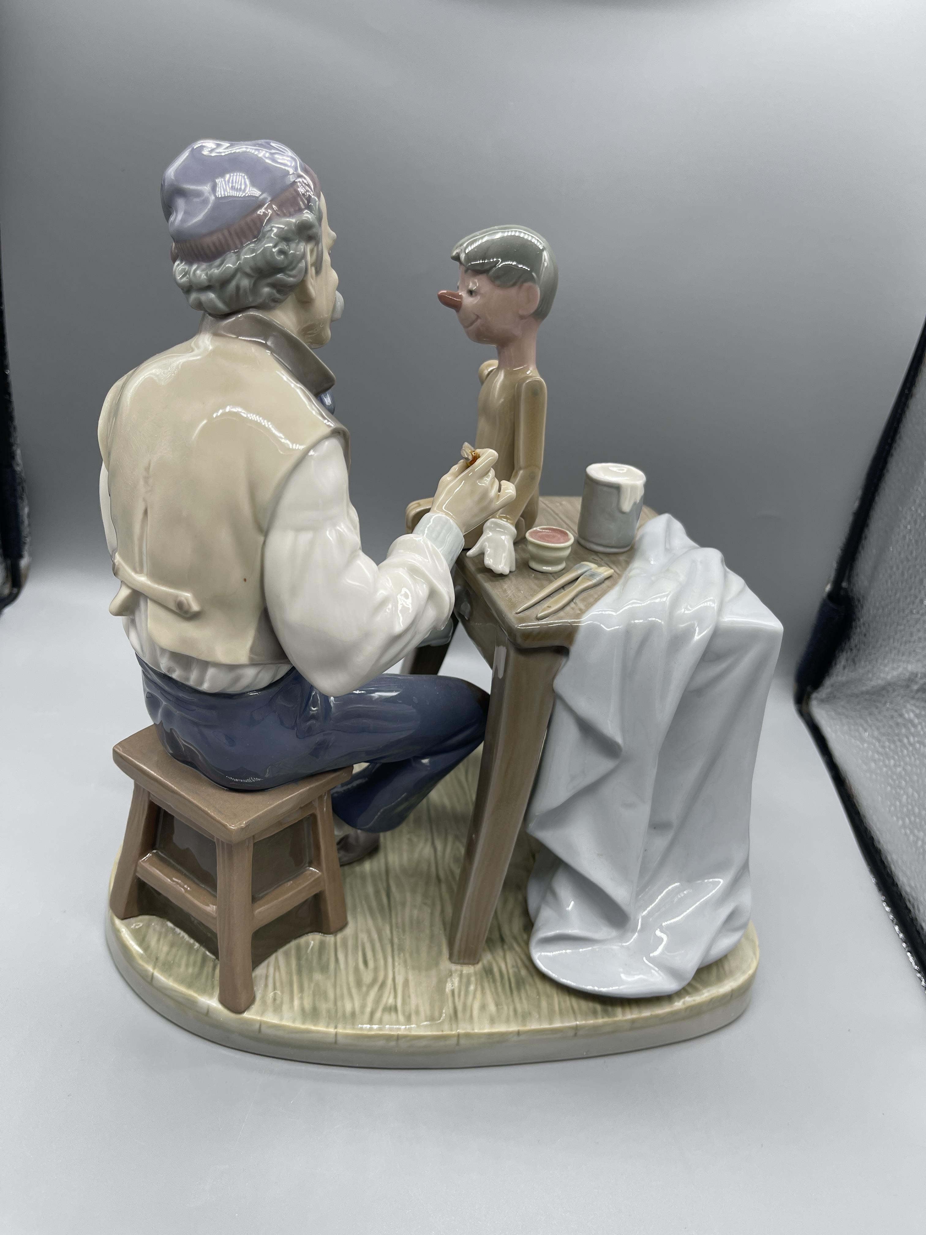 Boxed Large Lladro "Pinocchio and Geppetto" 5396 - Image 4 of 9