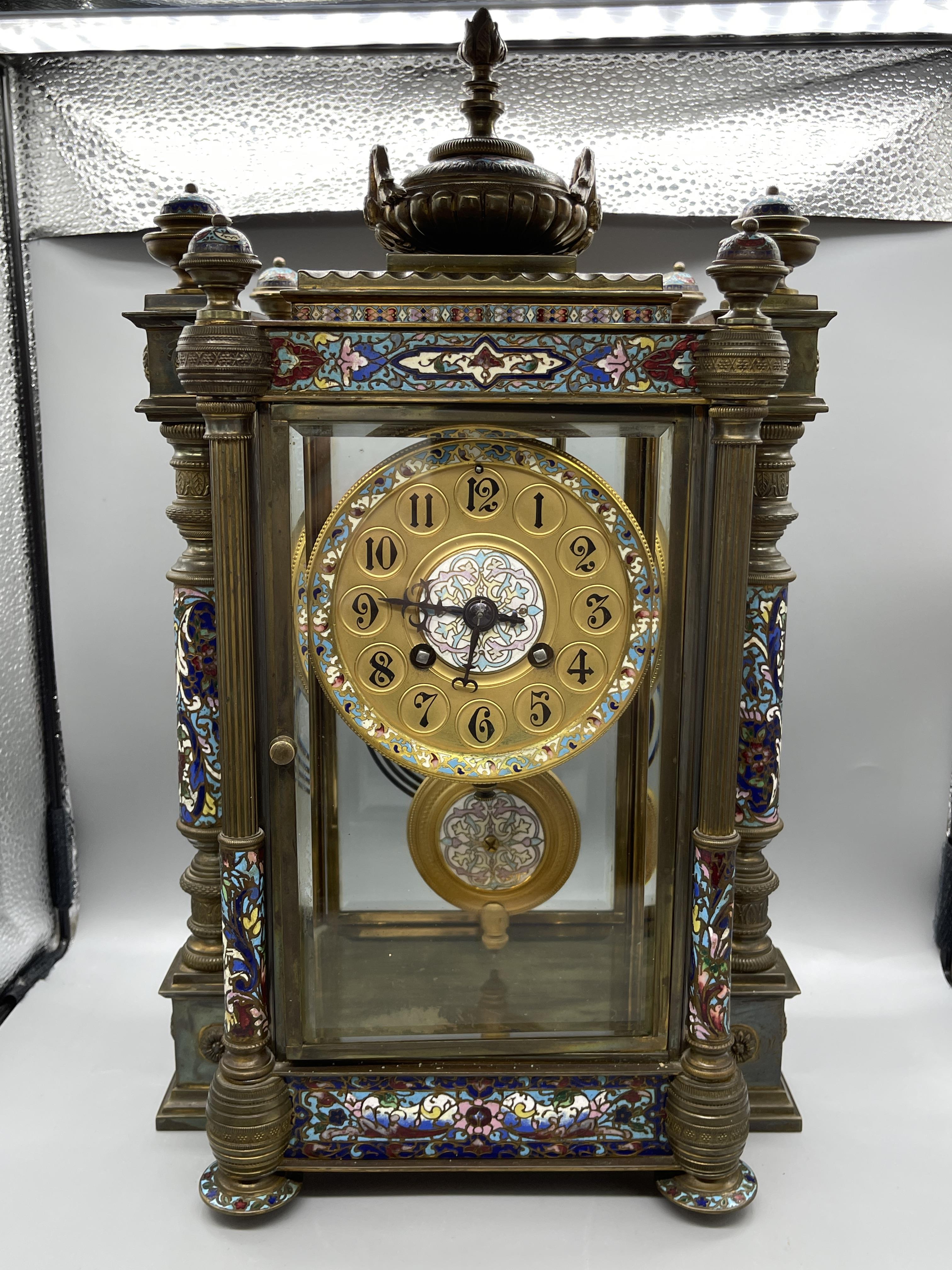 Enamel French Mantle Clock