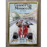 Grand Prix Monaco 78 Original Poster, great condition