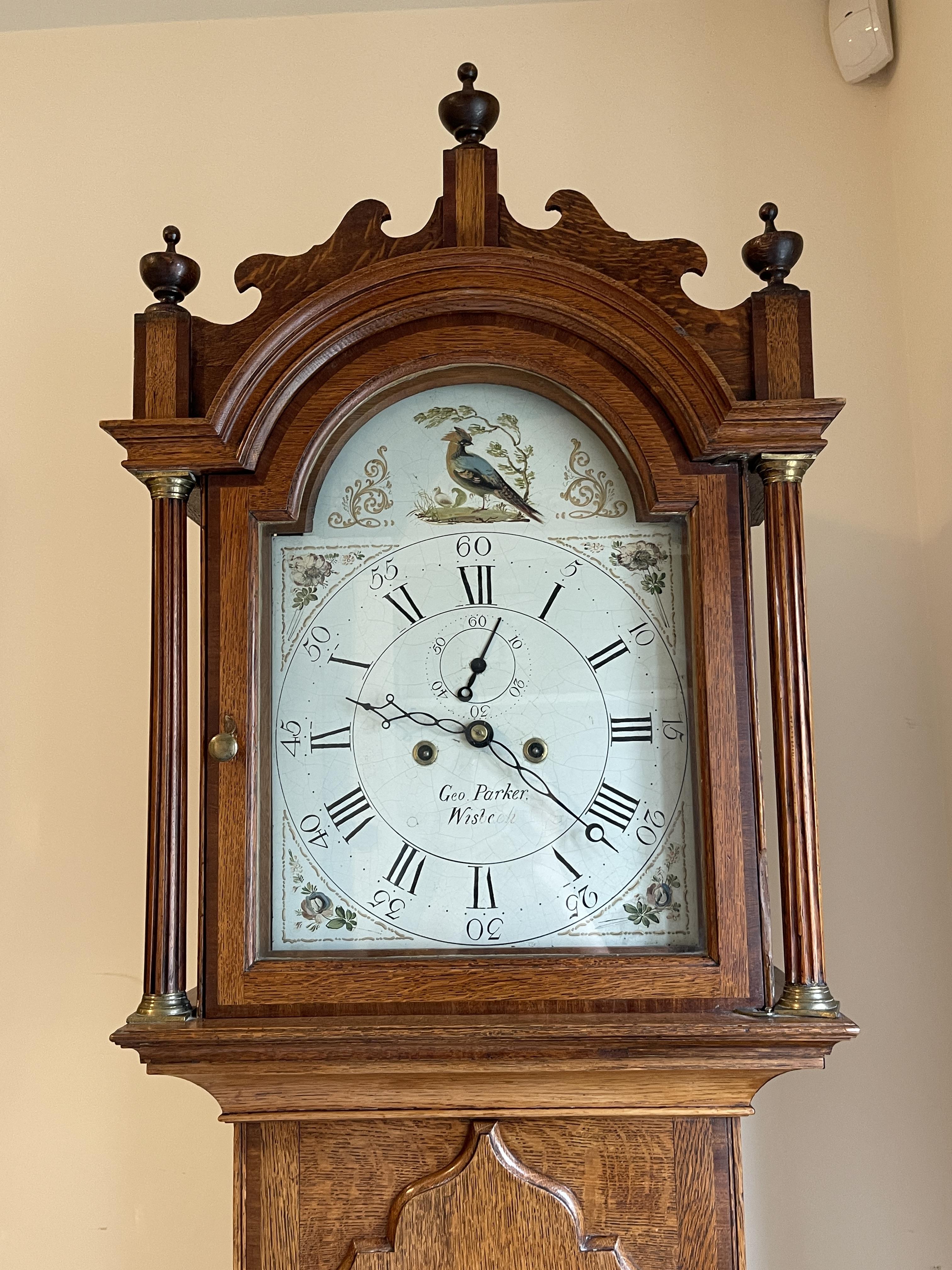 19th Century Oak Mahogany Longcase Geo. Parker. Wi - Image 2 of 19