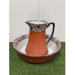 Large Vintage Wash Bowl and Pitcher Good Condition