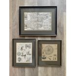 Three Antique Engravings printed 18th and 19th Cen