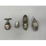 Quantity of Silver items to include Fob Brooch Per