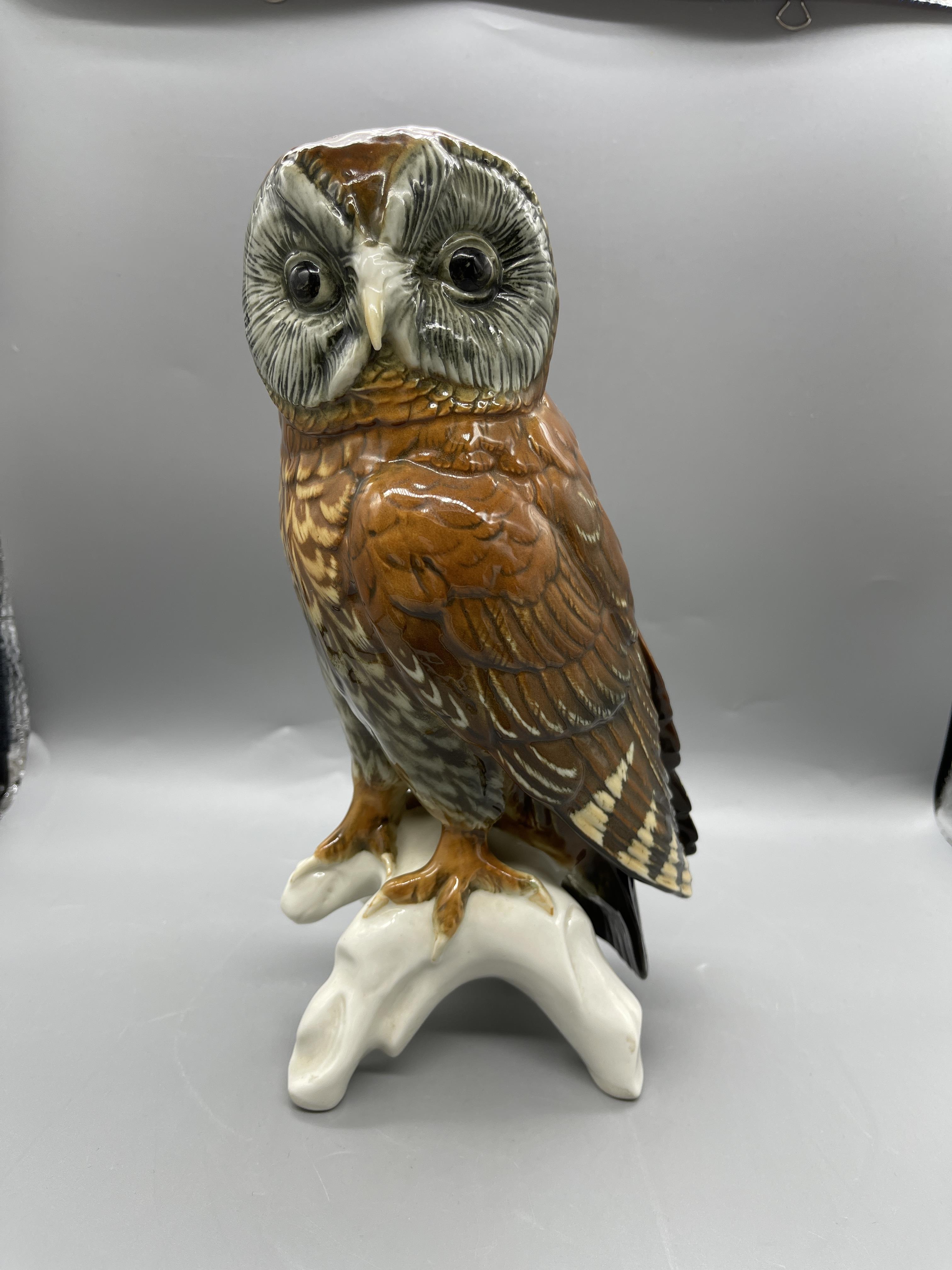 "Owl Porcelain Karl Ens" Porcelain owl from Karl E