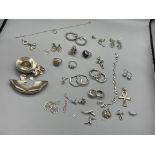 Quantity of Silver Dress jewellery and Silver Scra