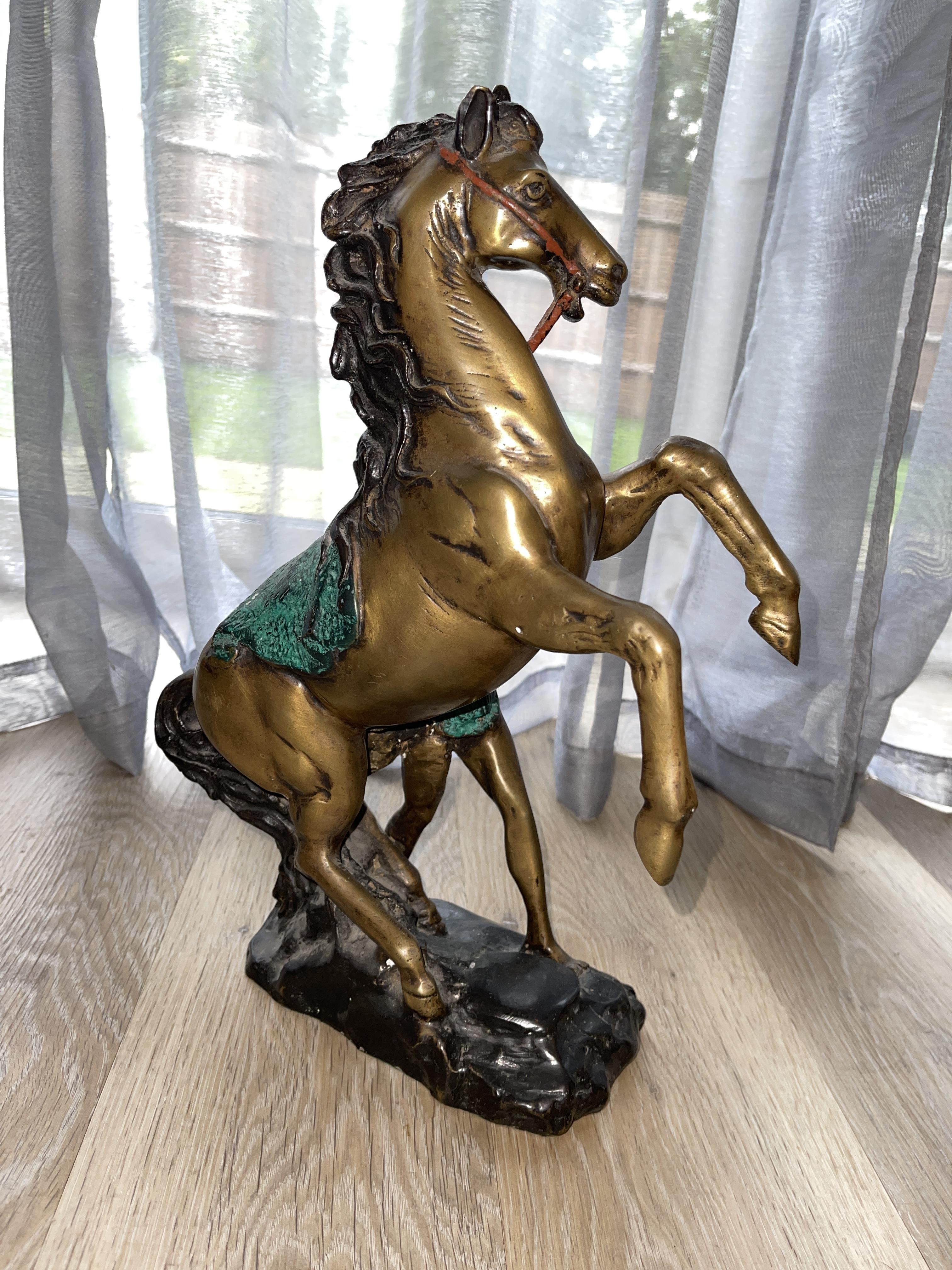 Pair of Bronze Statues - Man With Rearing Horse - Image 7 of 20