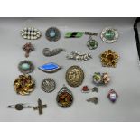 Quantity of Brooches to include Silver examples
