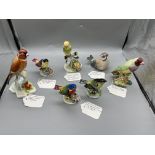 Quantity of Seven Bird Figurine, to include Royal