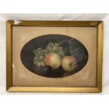Framed Painting of Grapes and Peaches