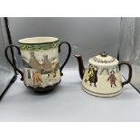 Royal Doulton 1982 pair of Pottery in the Past urn