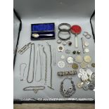 Assorted items to include Silver Bracelet, Silver