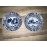 Pair of Blau Holland Decorative Hanging Plates Goo