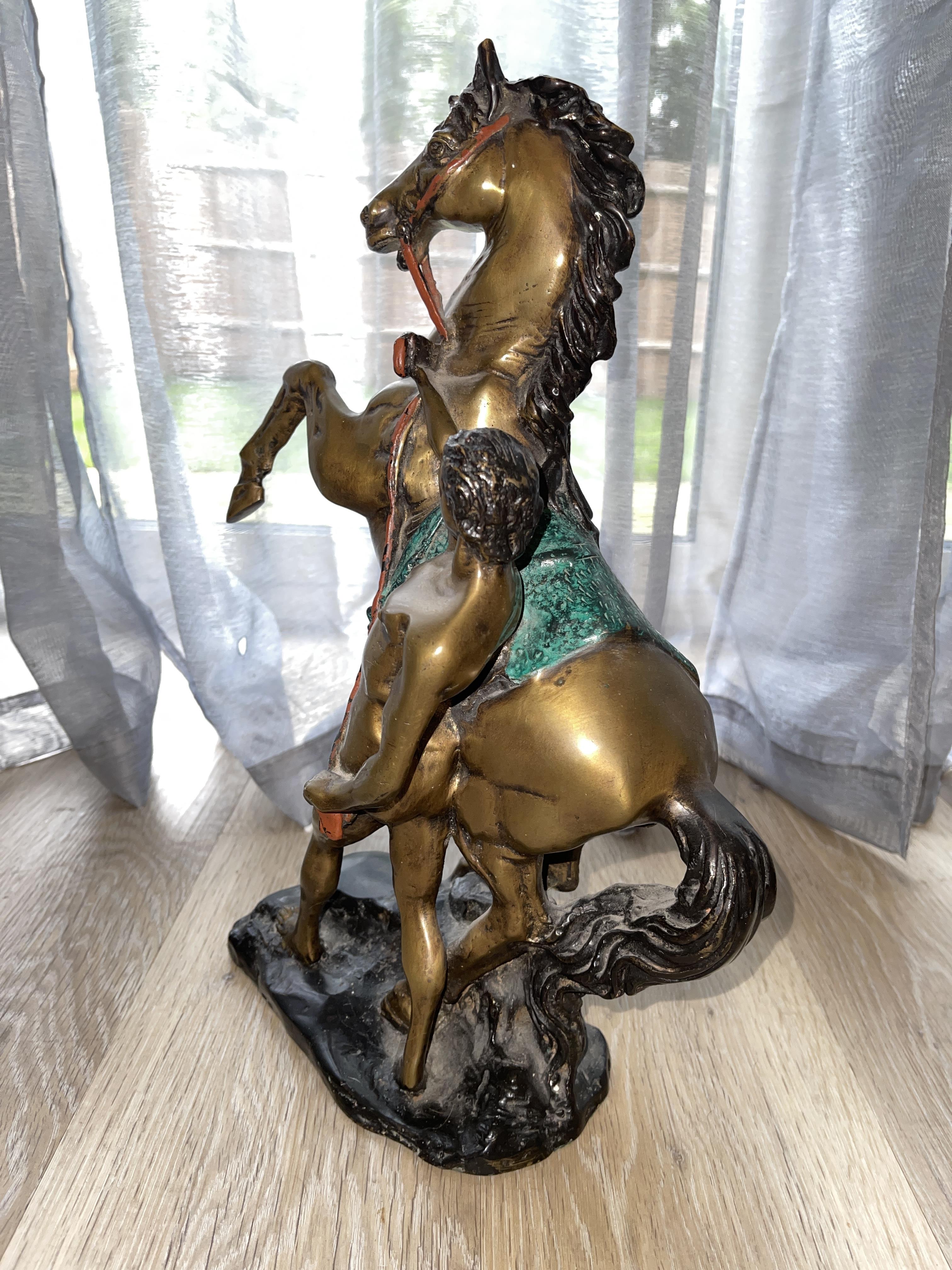 Pair of Bronze Statues - Man With Rearing Horse - Image 4 of 20