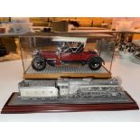 Glass Cased model of Rolls Royce for owner to carr