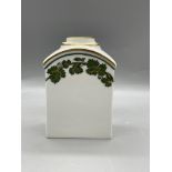 Meissen Green Vine Leaf Design Tea Canister Good c