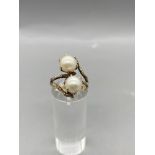 14ct Yellow Gold Cultured Pearl Ring