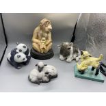 Five Animal Figures to include Beswick, Royal Cope