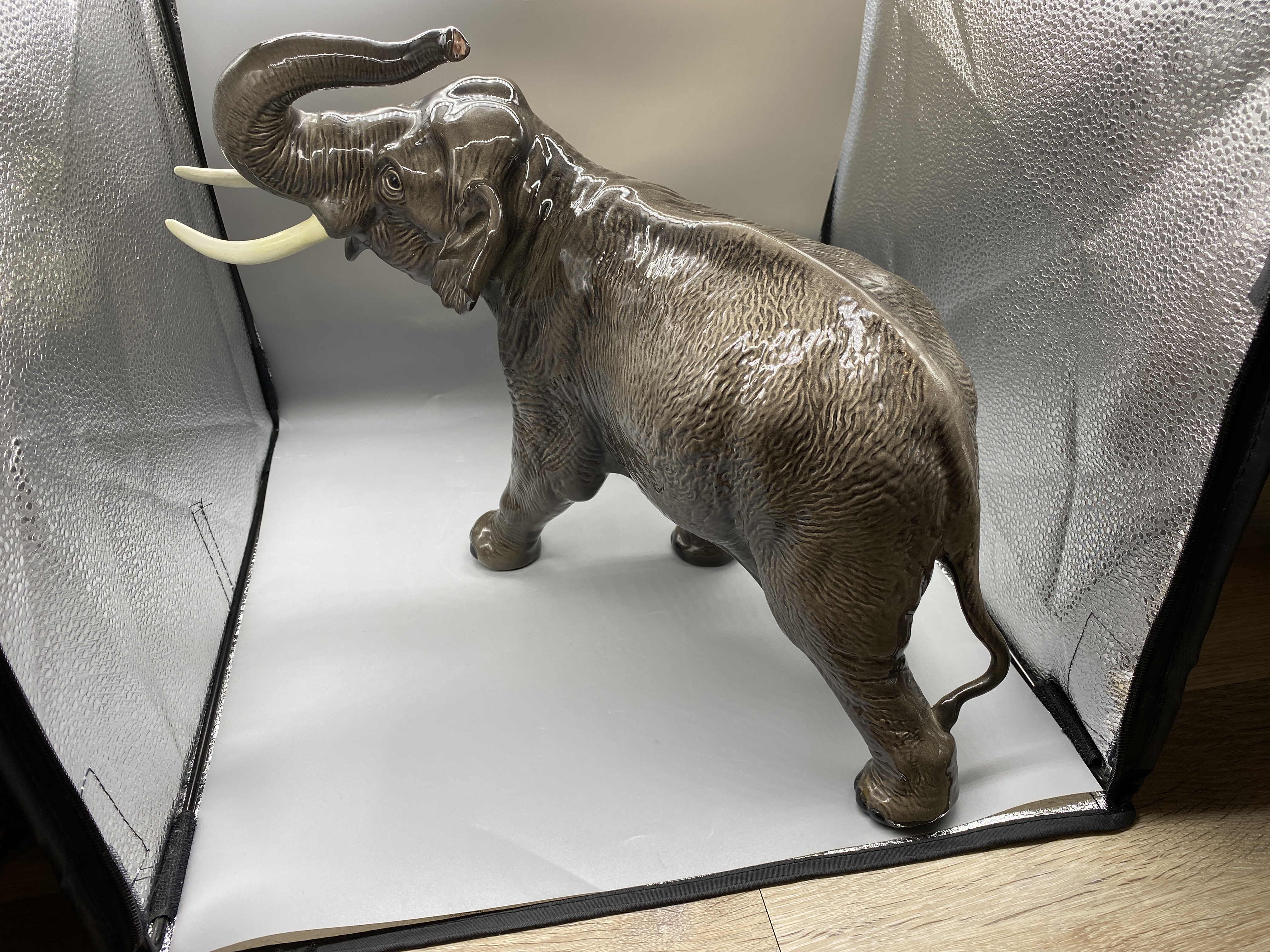 Vintage Beswick England Trunk-up Porcelain Elephan - Image 8 of 16