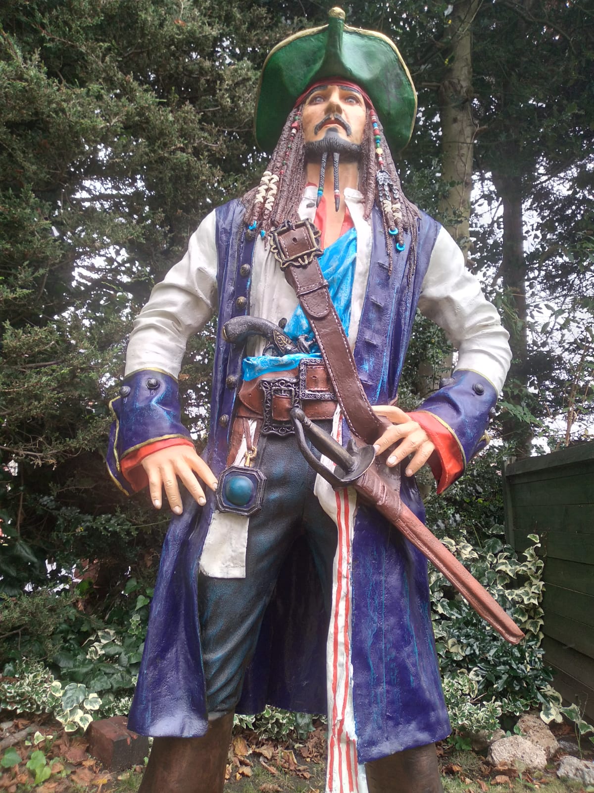 WITHDRAWN DUE TO DAMAGE IN TRANSIT Cinema - Statue of the Caribbean pirate Jack Sparr - Image 3 of 11